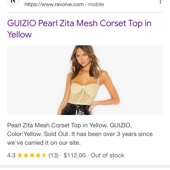 DANIELLE GUIZIO PEARL ZITA MESH CORSET TOP - Picture 6 of 6